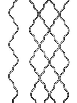 Florentine bars with decorative curved iron design